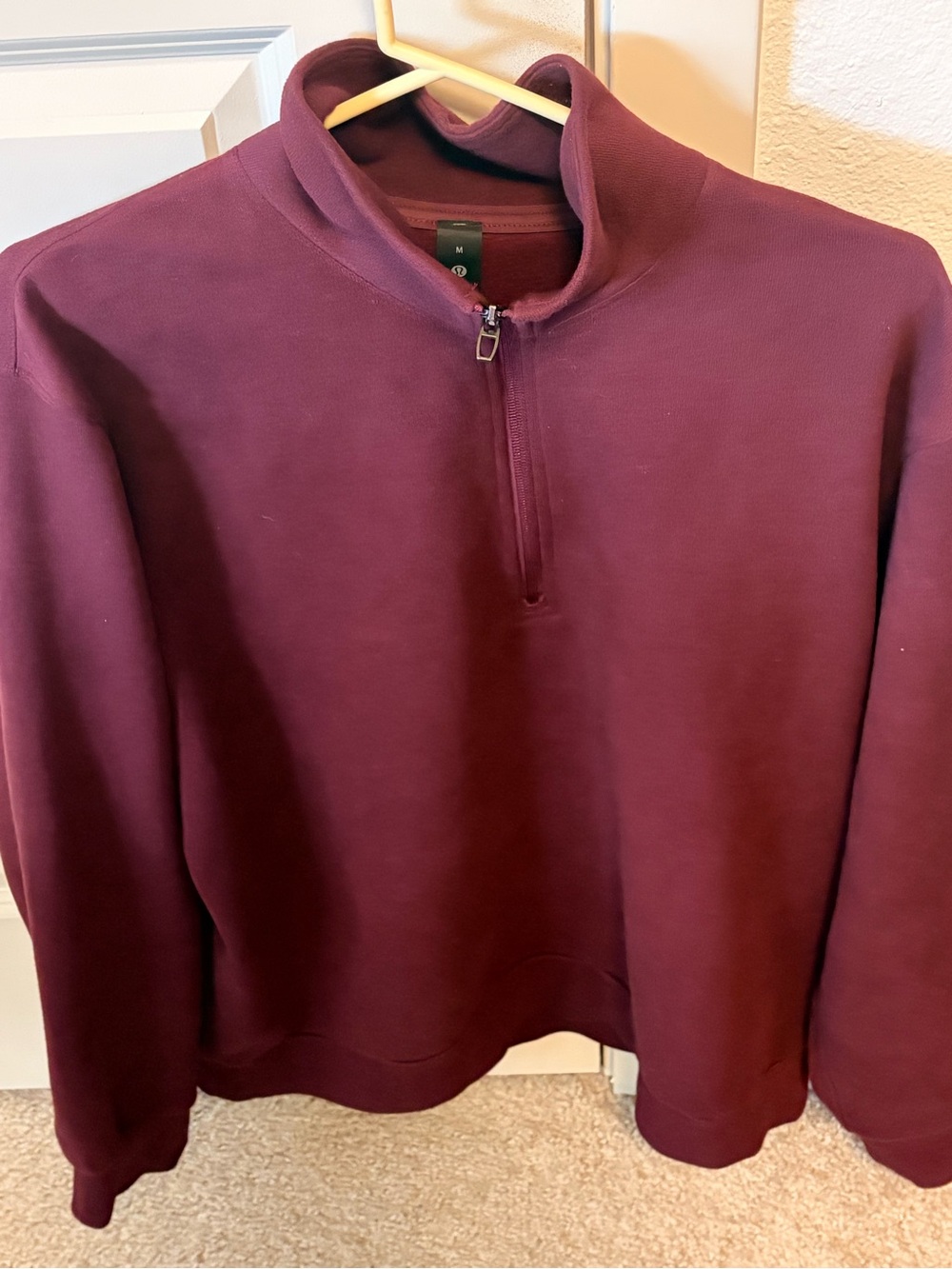 Lululemon Steady State Men's Half-Zip - Burgundy - Size Medium